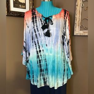Women's Seven7 Hippie Tie-Dye Relaxed Circle Tee Size XL‎
